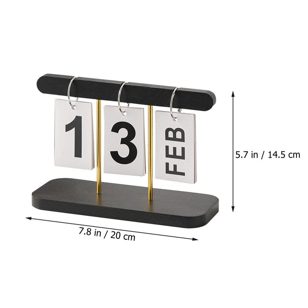 Amazon.com: PRETYZOOM Wooden Desk Calendar Vintage Perpetual